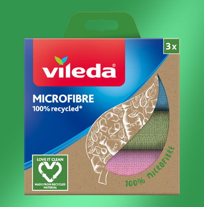 Vileda 100% microfibre recycled cloth #loveitclean